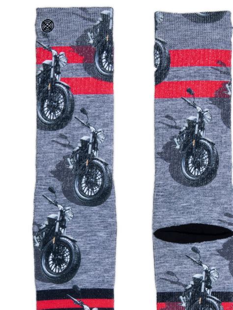 xpooos motor socks sokken met print jeans sokken