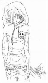 Anime Emo Girl Coloring Pages Demon Guy Boy Vampire Boys Guys Sketch Cute Printable Drawings Colouring Color Chibi Girls Deviantart sketch template
