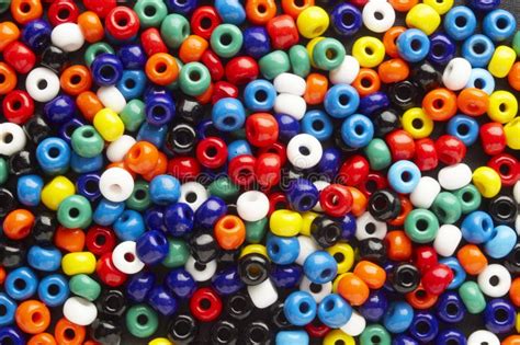 colored mix  beads stock image image  glass