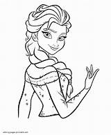 Coloring Elsa Pages Frozen Colouring Printable Disney Portrait sketch template