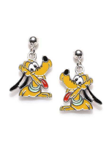 myntra disney girls silver plated drop earrings  buy myntra disney earrings
