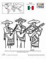 Coloring Mariachi Pages Hispanic Heritage Worksheets Month Spanish Charro Colouring Sheets Music Mexican Grade Second Worksheet Thinking Kids Color Education sketch template