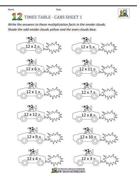 times table worksheets circle times tables    gif