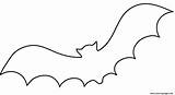 Halloween Outline Coloring Bat Pages Printable Print Info Prints sketch template