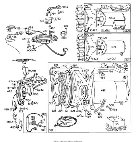 briggs  stratton    parts diagram  electric starters misc elect