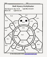 Multiplication Math Coloring Worksheets Colouring Pages Facts Pdf Sheets Mystery Color Printable Grade Hidden Number Sheet Maths Puzzles Kids Choose sketch template