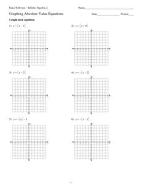 twelve graphing absolute  equations worksheet    grade