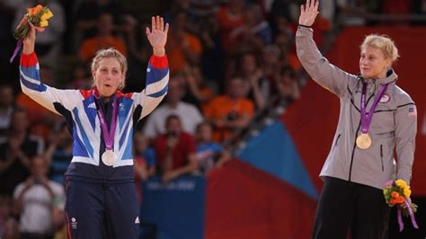 britain s gemma gibbons wins silver in women s judo itv news