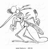 Mosquito Outlined Toonaday Musely Getcolorings Vecto sketch template