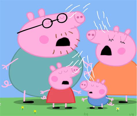 peppa pig family crying  wreny  deviantart