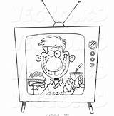 Television Outline Appearing Leishman Toonaday sketch template