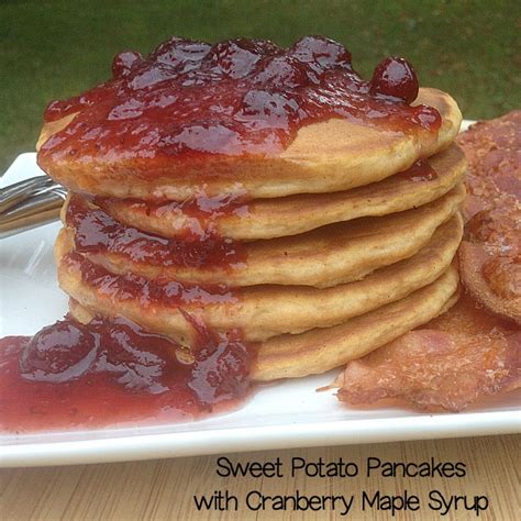 Sweet Potato Pancakes With Maple Cranberry Syrup 5