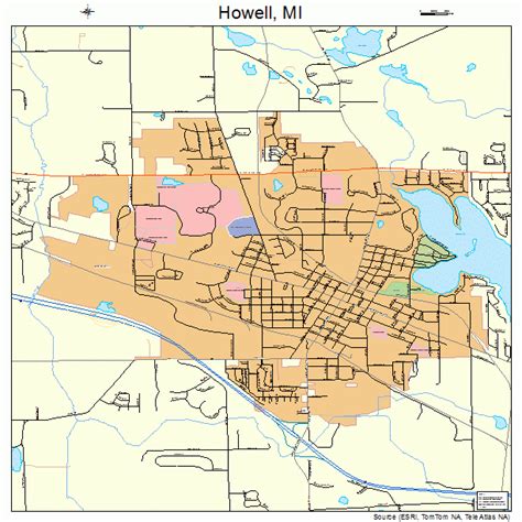 howell michigan street map