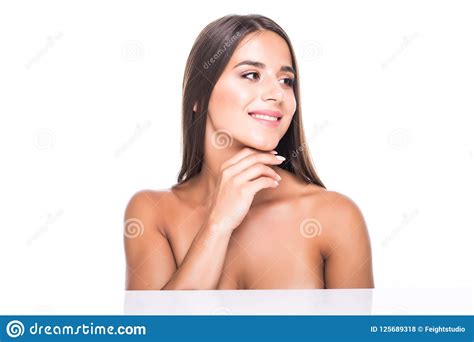 Close Up Beauty Portrait Of A Beautiful Half Naked Woman