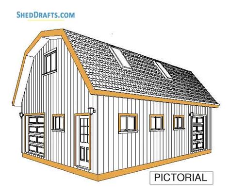 gambrel barn shed plans blueprints  design large
