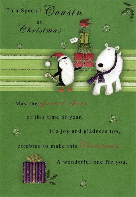 to a special cousin christmas greeting card cards love kates