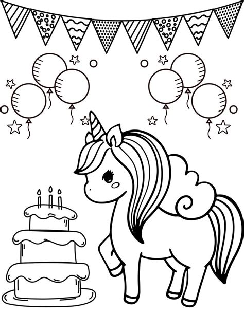 unicorn birthday coloring pages unicorn birthday printables etsy