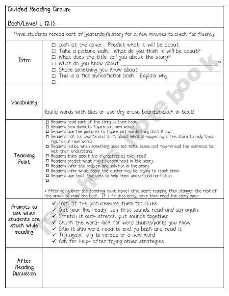 First Grade Literacy Lesson Plans