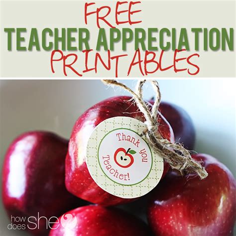 teacher appreciation printables