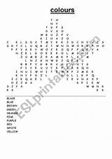 Colours Wordsearch Worksheet Preview sketch template
