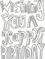 Birthday Coloring Pages Wishes Doodle Happy Alley Adults Colouring Cards Card Wishing Adult Printable Google Doodles Sheets Birthdays Quote Board sketch template