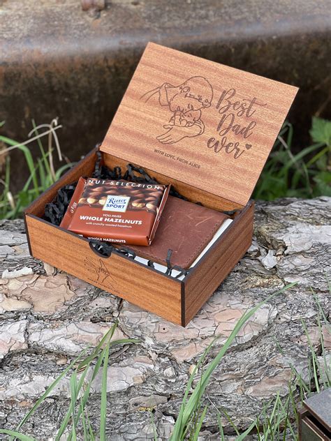 wooden personalized memory keepsake box fathers day gift  etsy