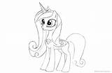 Coloring Pages Pony Little Cadence Princess Printable Kids sketch template
