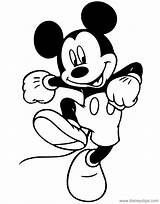 Mickey Coloring Mouse Pages Disney Dancing sketch template