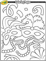 Mardi Gras Coloring Pages Crayola Masks Sheets Printable Carnival Preschool Swing King Kids Adult Beads Fastelavn Au Alligator sketch template