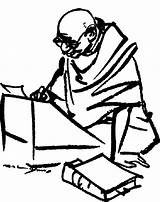 Gandhi Drawing Outline Clipart Charkha Jail Mahatma Author Gandhiji House Draw Cliparts Criminal Clip Getdrawings Bharat Swachh Book Gif Jails sketch template