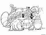 Totoro Ghiblis sketch template