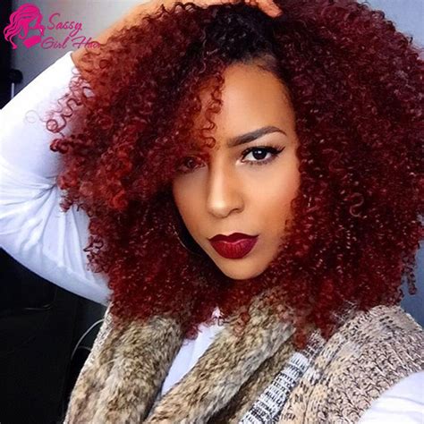 hot 7a brazilian virgin hair curly ombre red brazilian hair 4 bundles