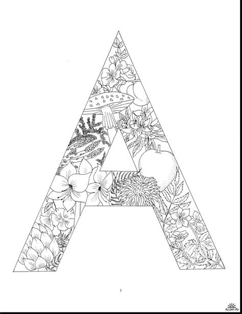 alphabet adult coloring pages  getdrawings