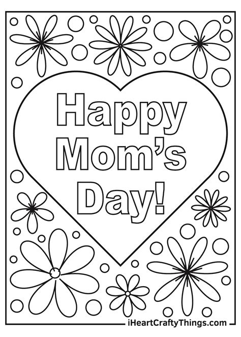 printable happy mothers day coloring pages