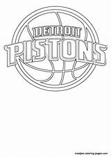 Coloring Detroit Pages Pistons Nba Cleveland Cavaliers Logo Getcolorings Print sketch template