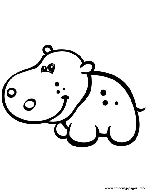 gambar  coloring pages drawings hippo clipart image  cute
