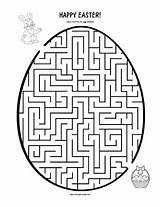 Easter Maze Printable Print sketch template