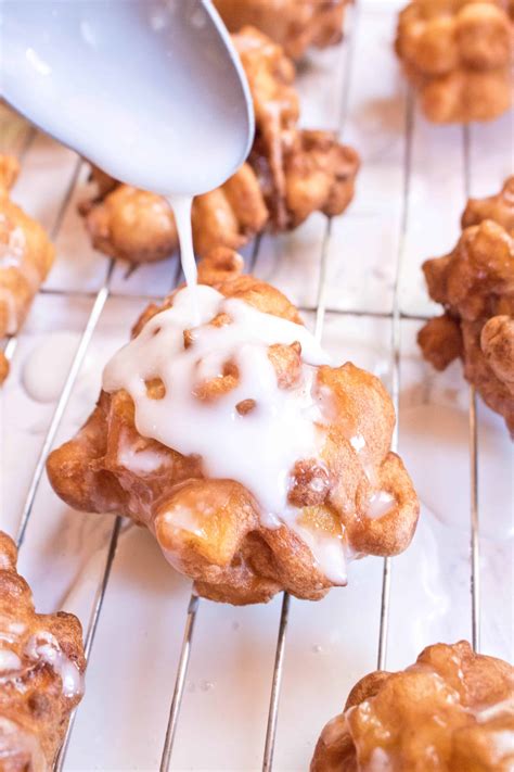 easy homemade apple fritters served  scratch