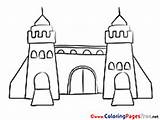 Coloring Gate Pages Buildings Kids Hits sketch template