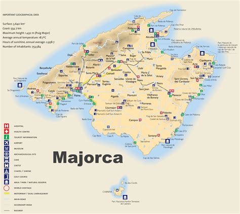 majorca resorts map ontheworldmapcom
