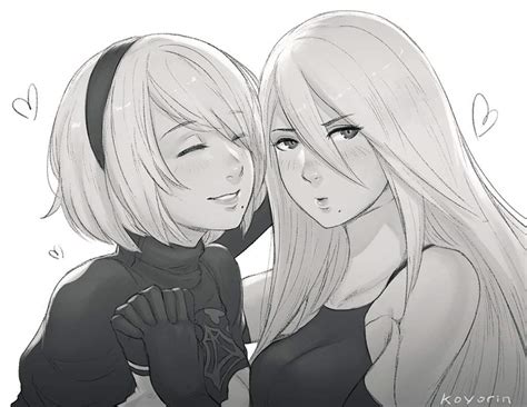 this is adorable 2b x a2 nier and drakengard amino
