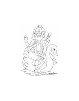 Coloring Brahma Lord Pages sketch template