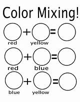 Colors Color Preschool Mixing Worksheets sketch template
