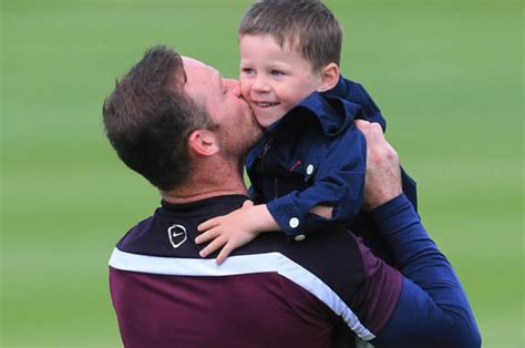 exclusive wayne rooney and son are reunited on world cup training