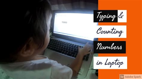 typing counting numbers  laptop youtube