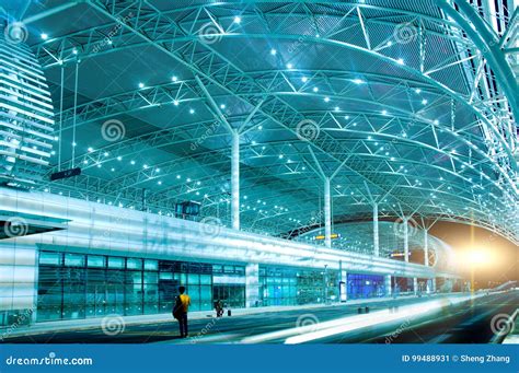 high speed rail station stock image image  future