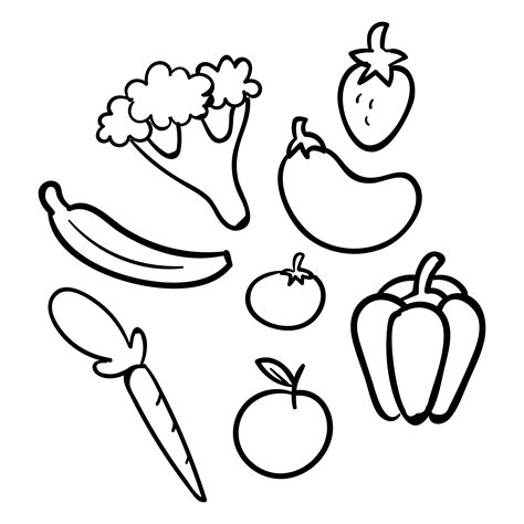 printable fruit  vegetable template printable templates