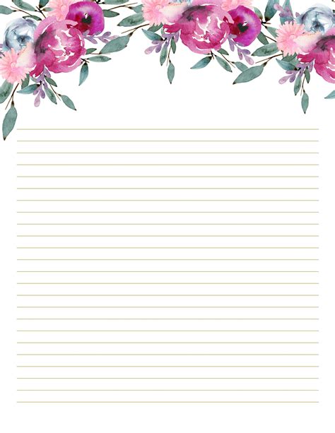 printable writing paper stationery
