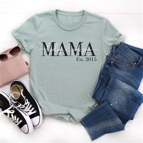 personalized mom shirt womens graphic tee  shipping