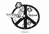Paz Dibujalia Simbolos Corazones Siluetas sketch template